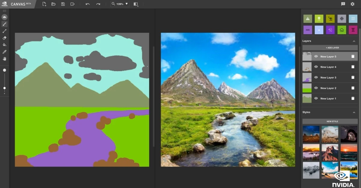 Pobaw się świetną darmową apką NVIDIA Canvas. Możesz wygrać pieniądze