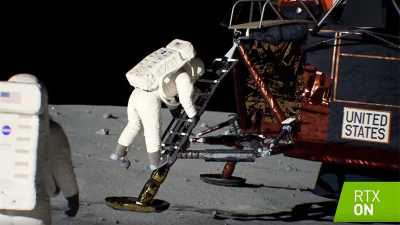 Nvidia ukazała możliwości technologii ray tracing… odwzorowując lądowanie na Księżycu