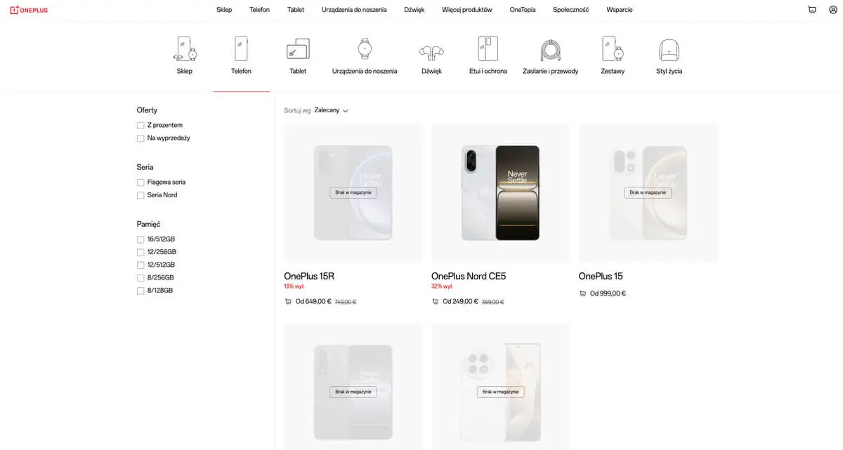 oferta sklepu oneplus 1