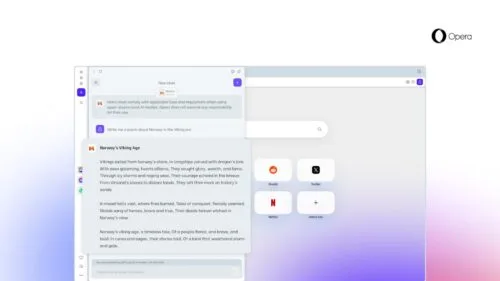 opera aria ai 150 llm