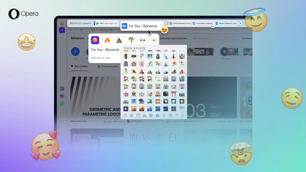 Opera od teraz obsługuje adresy URL zawierające wyłącznie Emoji