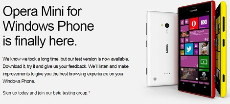 Opera nie będzie rozwijać przeglądarki dla Windows Phone