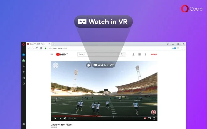 Opera pierwszą przeglądarką z pełnym wsparciem dla filmów VR