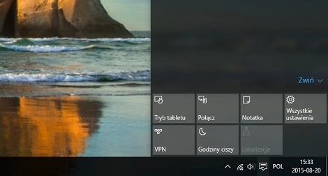 Jak wyłączyć centrum akcji w Windows 10?