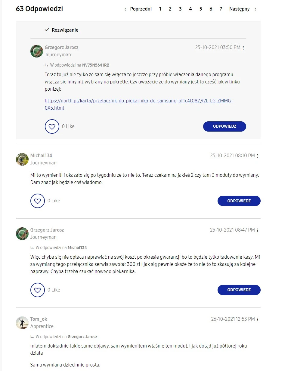 Piekarnik Samsung sam się włącza