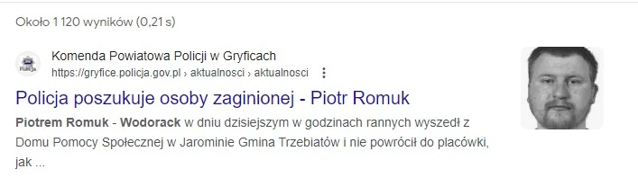 Piotr Romuk-Wodoracki poszukiwany