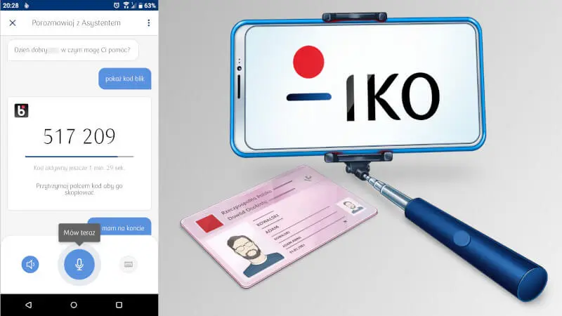 Bank PKO BP wprowadziło asystenta głosowego i konto na selfie w IKO