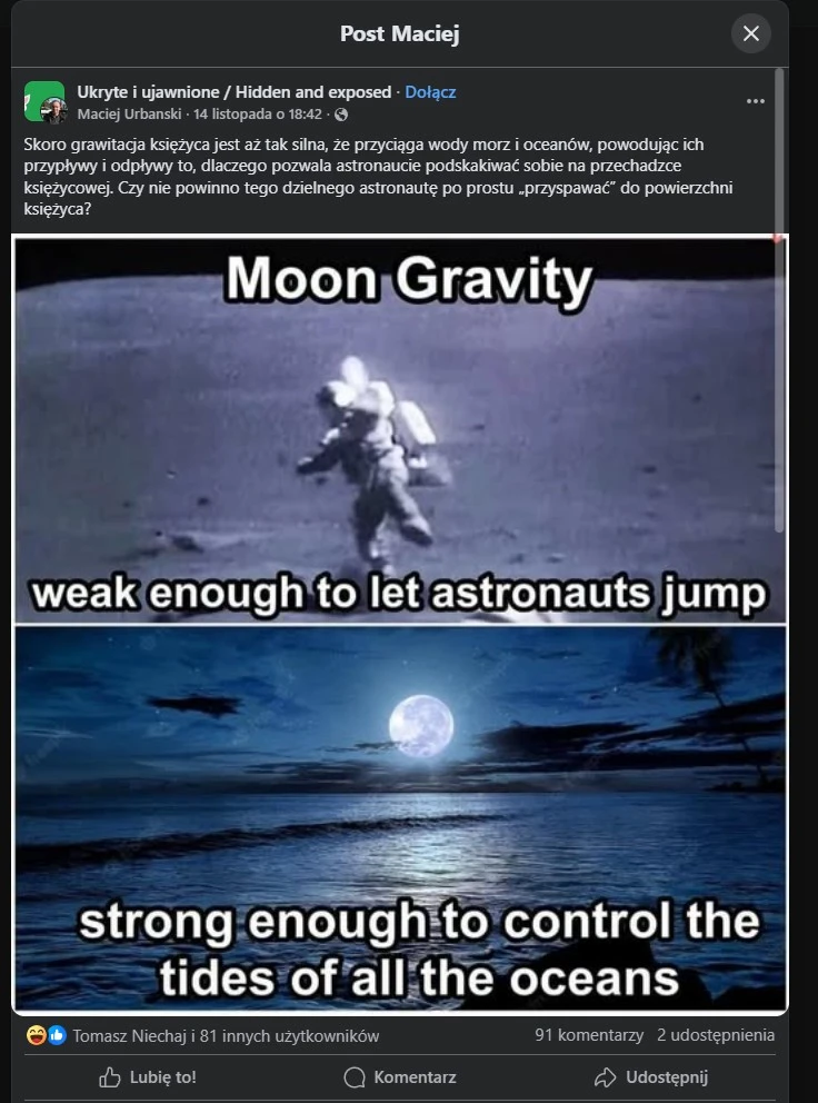 To pytanie o Księżyc podbiło Facebooka. Odpowiedź zaskakuje wielu dorosłych