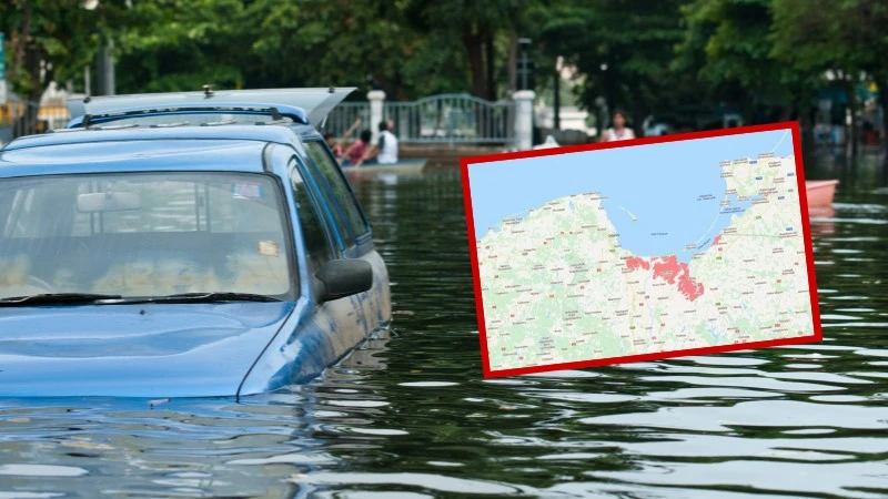Ta interaktywna mapa pokazuje, które polskie miasta mogą być pod wodą w 2050 r.