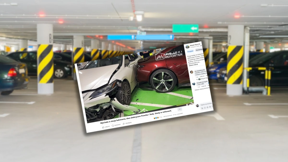 Polka pomyliła gaz z hamulcem. Skasowała trzy auta elektryczne