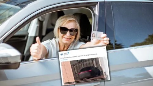 pomyliła gaz z hamulcem poznań mercedes