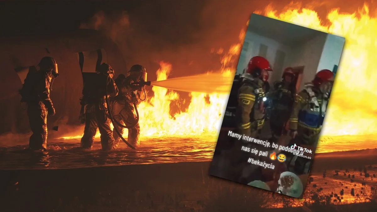 Polscy strażacy wezwani do wirtualnego pożaru. Wideo stało się hitem internetu