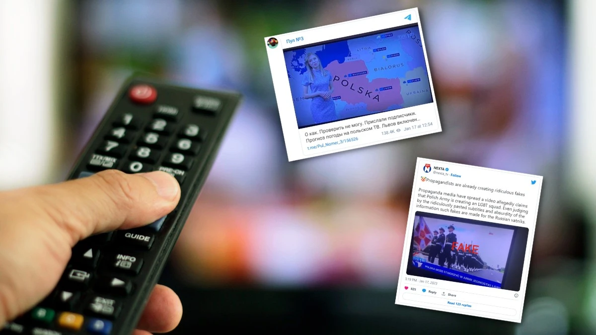 Rosjanie podrobili Wiadomości TVP, by kłamać. Propaganda śmieszy i szokuje