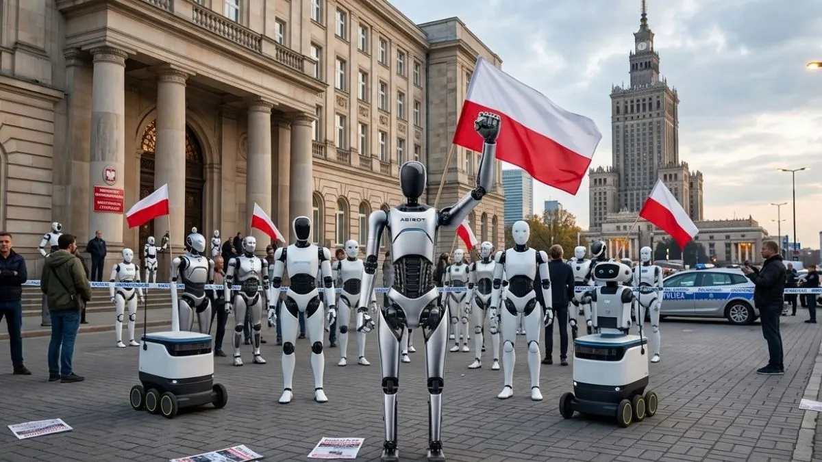 Roboty protestowały w stolicy. Warszawa pierwsza przeżyła bunt maszyn?