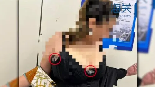 przemycała 350 gier w staniku