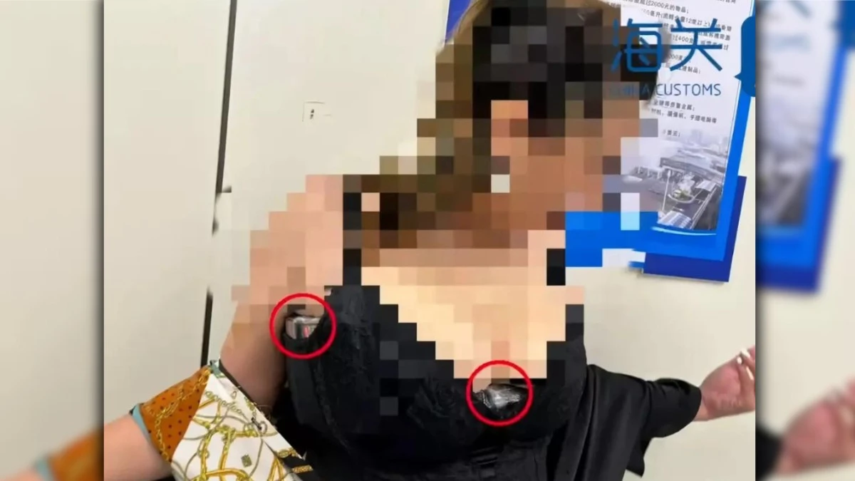 Poszła na całość, przemycała 350 gier na Nintendo Switch w staniku