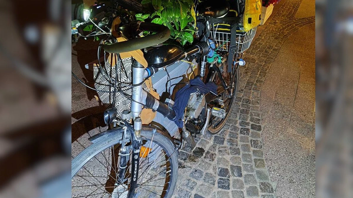 Tylnym światłem był znicz. Samoróbka zadziwiła policjantów