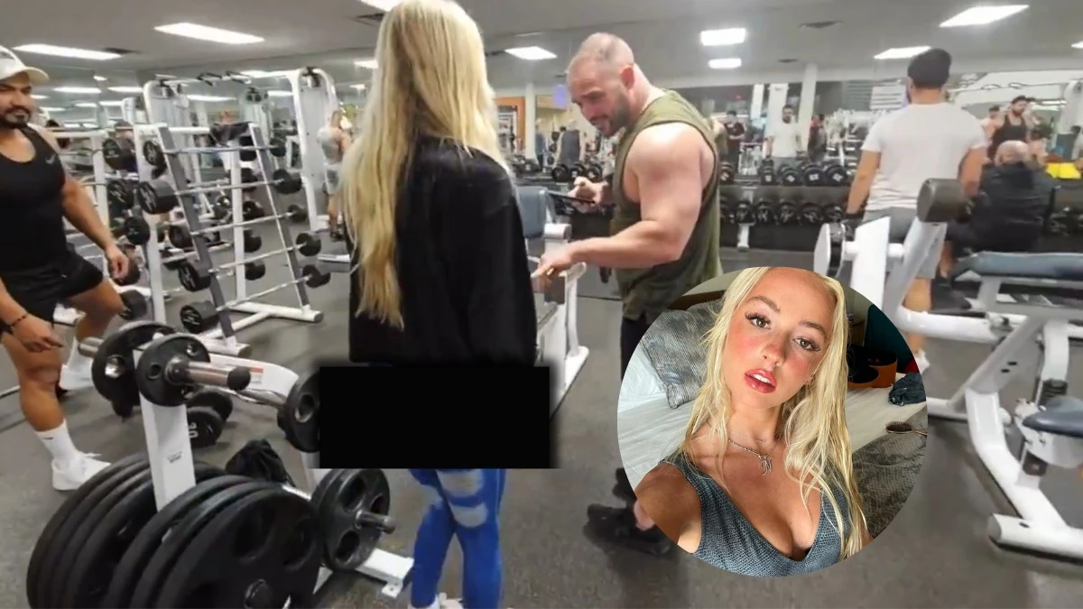 Influencerka przyszła na siłownię prawie nago. Miała pretensje do mężczyzn
