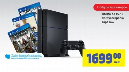 Atrakcyjny zestaw PlayStation 4 już od jutra w Biedronce!