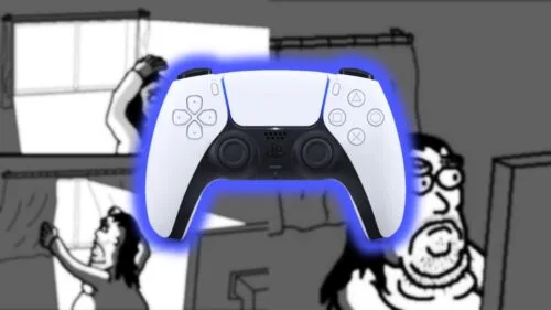 Kontroler Sony z panelami słonecznymi