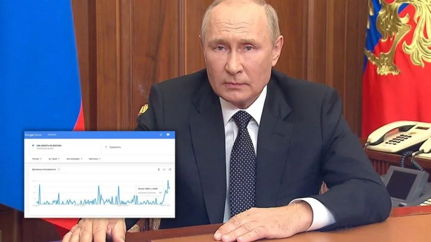 Putin ogłosił mobilizację. Spanikowani Rosjanie wyszukują w Google te frazy
