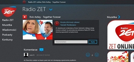 Radio ZET udostępniło aplikację na Windows 8
