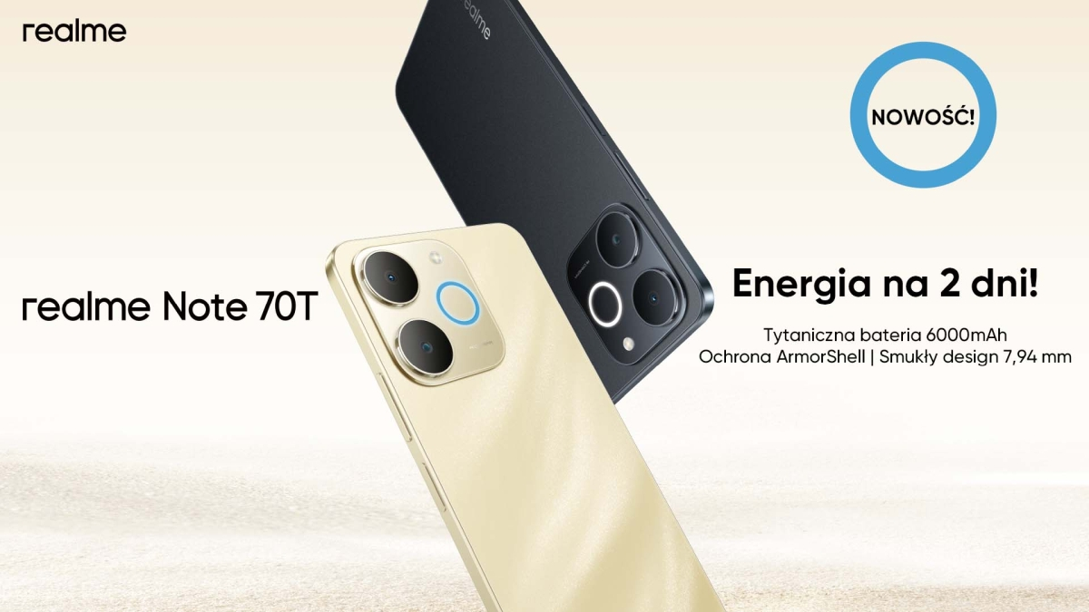 Realme Note 70T już w Polsce. To budżetowiec z potężną baterią