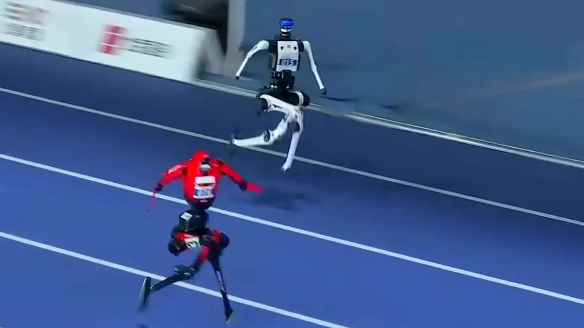 Roboty pobiły rekord Usaina Bolta na 100 metrów. Później się roztrzaskały
