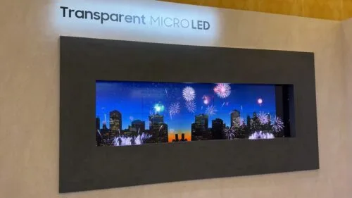 Samsung pokazał pierwszy na świecie przezroczysty ekran MicroLED