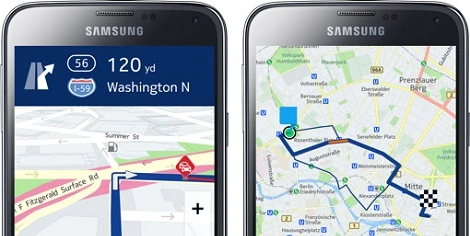 Mapy HERE zmierzają na smartfony Samsung Galaxy