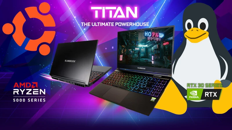Gamingowa bestia na Linuxie. Slimbook Titan z RTX 3070 i AMD Ryzen 5800H