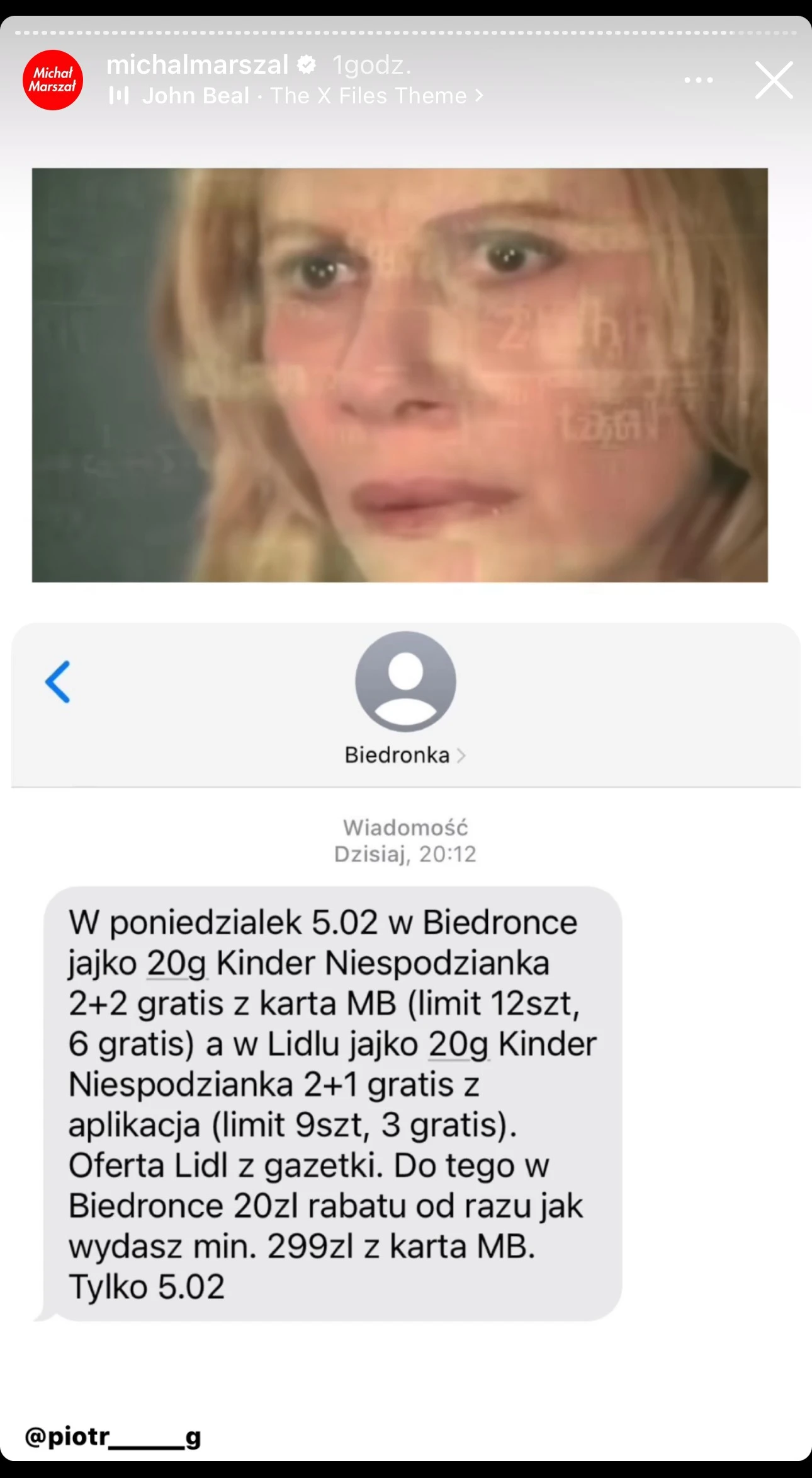 sms-y od Biedronki