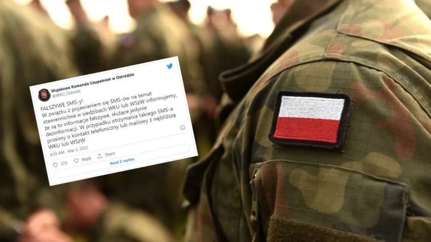 Uwaga, dezinformacja SMS! WKU nie wzywa Polaków do służby