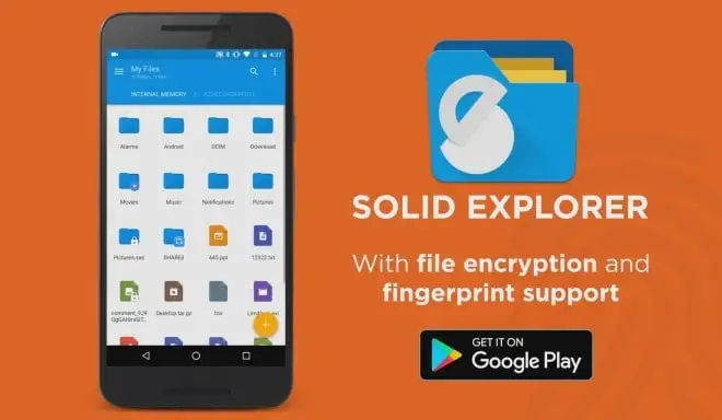 Solid Explorer na Androida z funkcją szyfrowania plików
