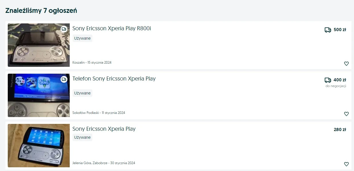 Sony Ericsson Xperia Play na OLX