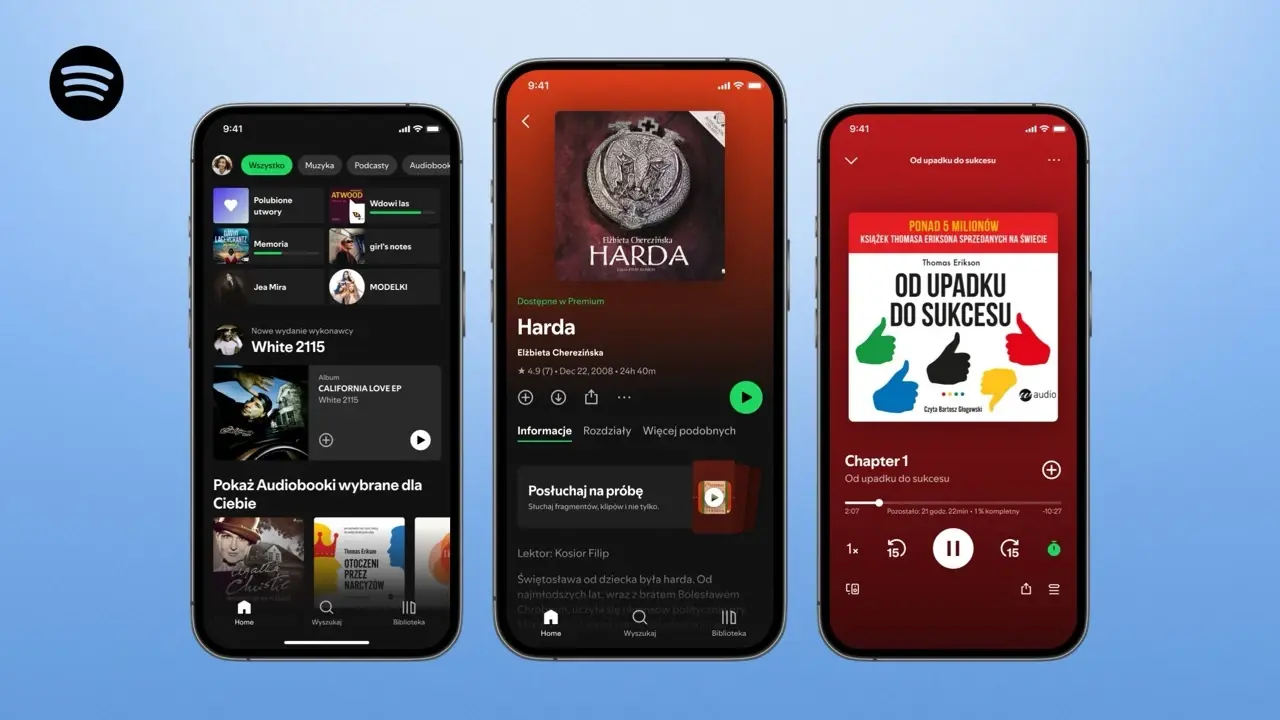 Spotify wprowadza audiobooki do Polski. Oto ceny i limity słuchania