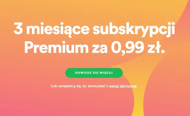 3 miesiące Spotify Premium ponownie za złotówkę
