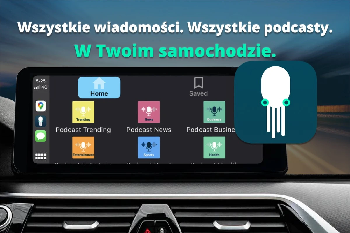 Podcasty w SQUID na Android Auto i Apple CarPlay