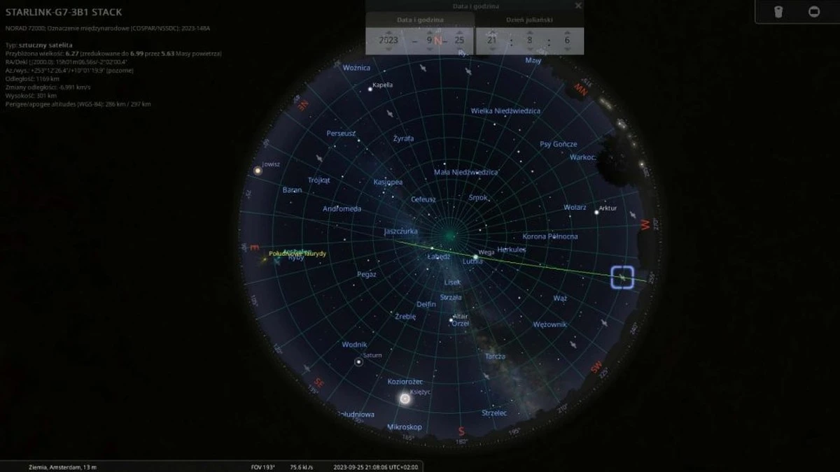 Kosmiczny pociąg Starlink