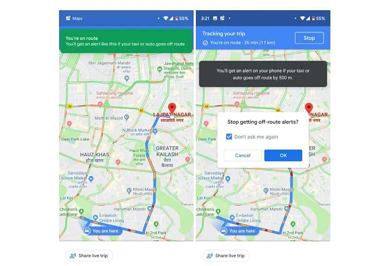 Mapy Google z trybem ostrzegającym przed nieuczciwymi taksówkarzami