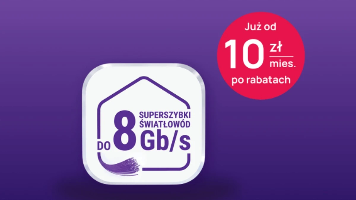 Światłowód 8 Gb/s u dużego operatora za 10 zł/m-c do końca roku