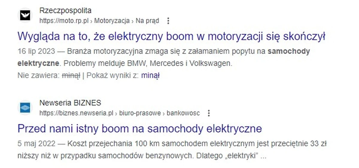 boom na samochody elektryczne