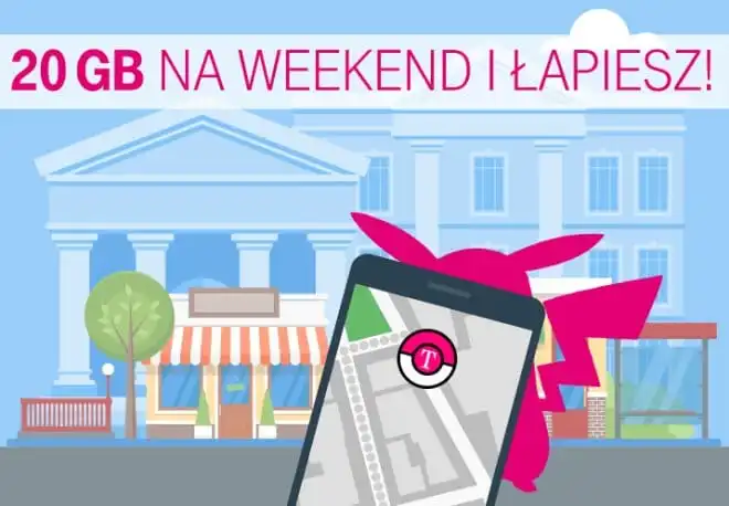 T-Mobile myśli o graczach Pokemon GO. Rozdaje na weekend 20 GB internetu