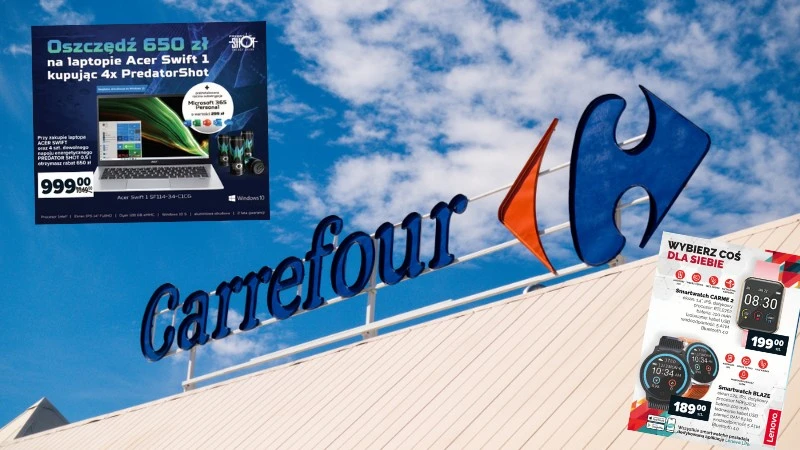 Tania elektronika w Carrefour. Hitem laptop za pół darmo