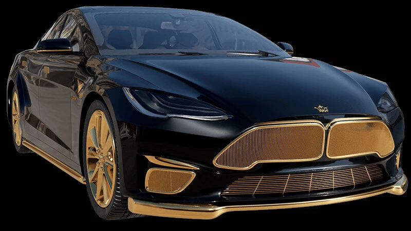 Tesla Model S od Caviar. „Złoty” elektryczny samochód za astronomiczne pieniądze