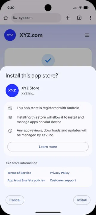 Instalacja zewnętrznego sklepu.