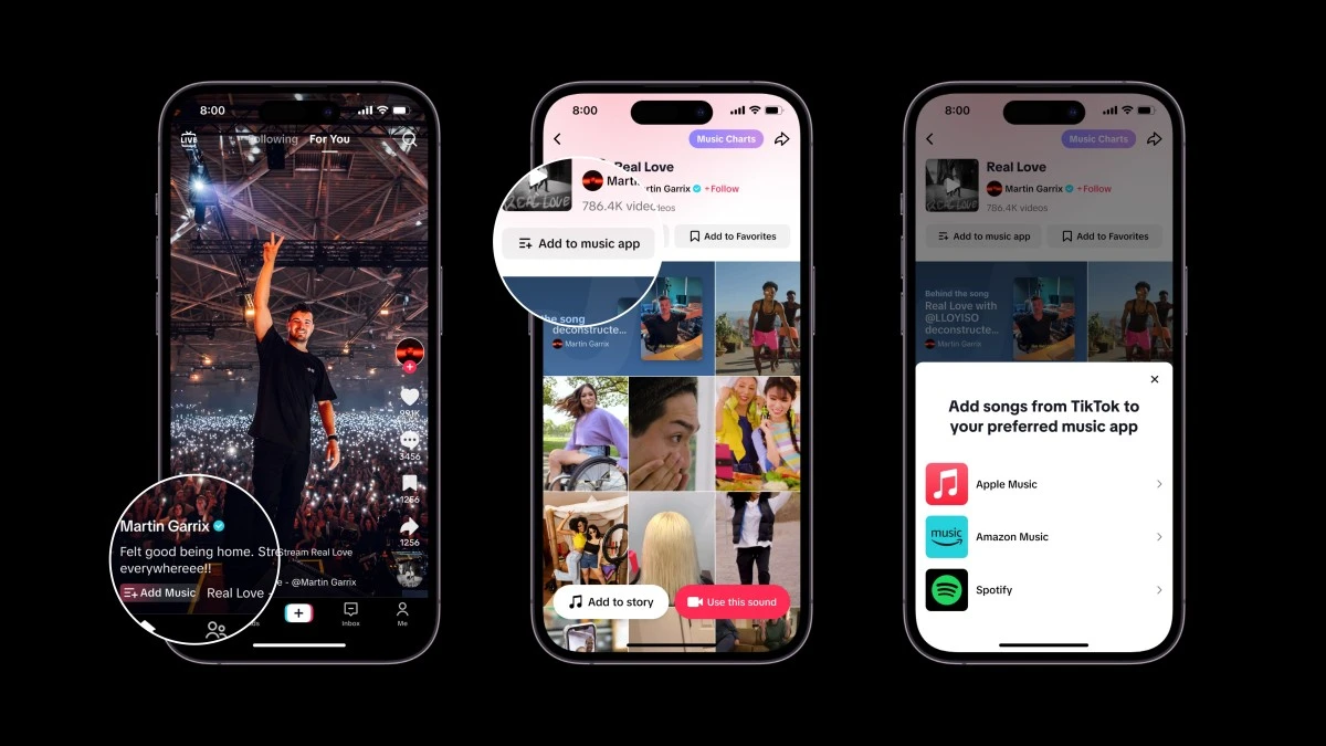 TikTok z nową funkcja dla użytkowników Spotify, Amazon Music i Apple Music
