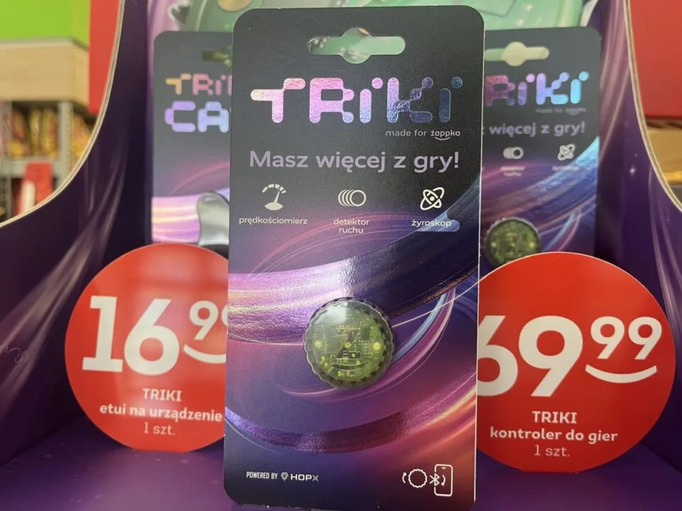 Triki od Żabki to kontroler do gier za 69,99 zł. Wygląda jak kapsel i działa z aplikacją
