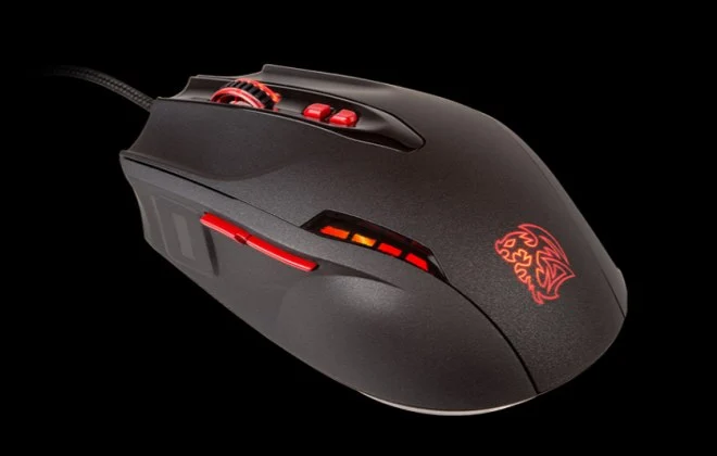 Tt eSports Black FP – gamingowa myszka z czytnikiem linii papilarnych
