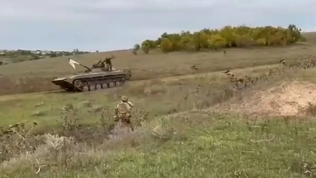 Rosjanie wywiesili kalesony na lufie BMP. Mieli ważny powód